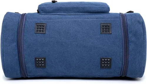 Miniatura 6 de Sechunk Bolso de lona de cuero grande para exteriores, Azul, Simple
