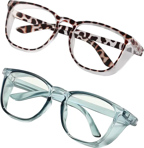 Miniatura 5 de Elegantes gafas de seguridad para mujeres y niñas, gafas anti-vaho, gafas protectoras, gafas transparentes Azul + rosa