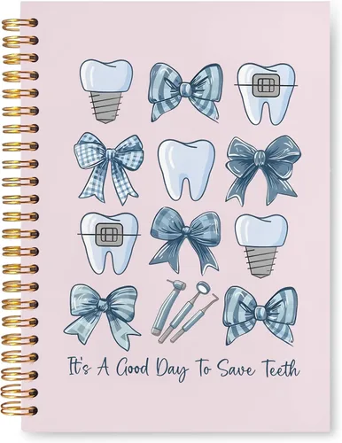 Miniatura 10 de Cuaderno de regalos para dentistas, asistente de higienista dental, regalos de oficina para mujeres, cuaderno de tapa dura en espiral de 5.5 x 8.3