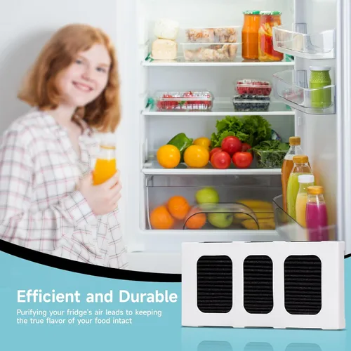 Miniatura 6 de Paquete de 3 filtros de aire para refrigerador Frigidaire Pureair Ultra 2, compatible con Electrolux 242047805, 5303918847, EAP12364179, reduce