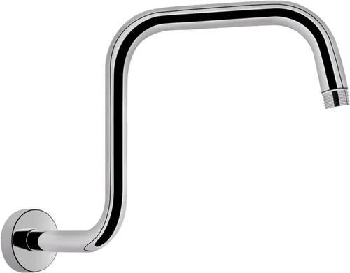 Miniatura 9 de Brazo de ducha en forma de S, tubo de extensión de cabezal de ducha de altura alta, conexión estándar de 1/2 pulgada con brida, impresionante
