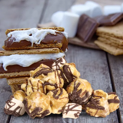 Miniatura 2 de Palomitas de maíz de chocolate S'mores by Its Delish, bolsa a granel de 1 libra, caramelizadas con chocolate y malvaviscos, bocadillo de maíz, sin