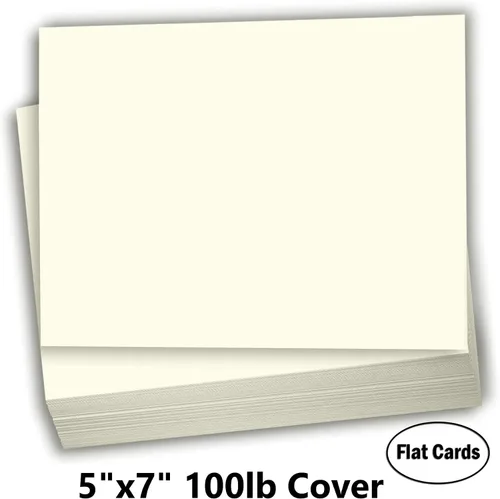 Miniatura 2 de Hamilco Papel grueso de cartulina de color crema, notas flash en blanco y tarjetas postales, invitaciones de felicitación estacionarias, plano de 5