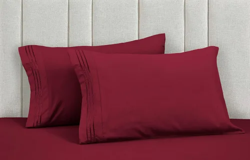 Miniatura 69 de Mocassi Juego de sábanas de lujo de 4 piezas, calidad prémium de hotel de 1800 hilos, ajuste fácil, sábanas y fundas de almohada resistentes a