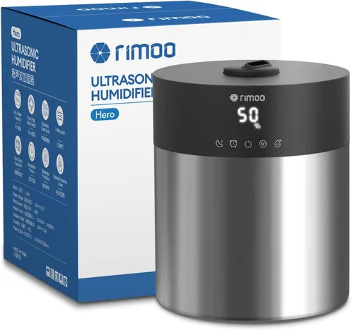 Stainless Steel Humidifier, 4.5L Easy to Clean Humidifier with 304 Stainless Steel Tank, Cool Mist Humidifiers for Bedroom with Smart Humidistat &