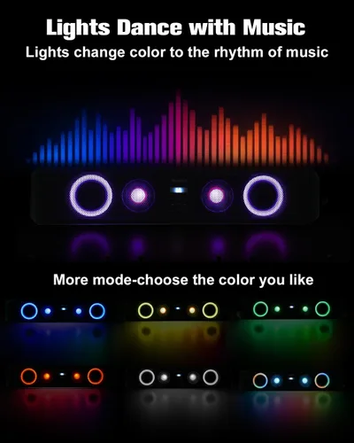 Miniatura 4 de Barra de sonido UTV de 26 pulgadas, barra de sonido SXS impermeable IP66, altavoces RGB UTV, 3 modos de ecualización (bajo/todoterreno/estándar)