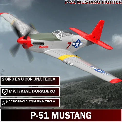 Miniatura 2 de LEAMBE Avión RC de 4 canales, avión acrobático listo para volar, control fácil para principiantes, avión RC P51 Mustang, mejor regalo para adultos