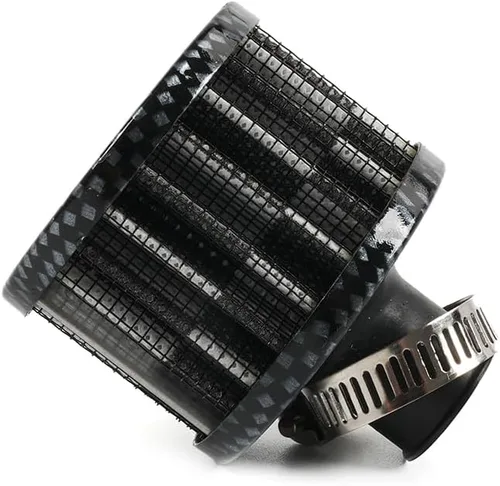 Miniatura 17 de 2 piezas de filtro de aire de entrada de aire frío con respiradero de 12 mm, filtro de respiración para tapa de válvulas para automóvil y Negro