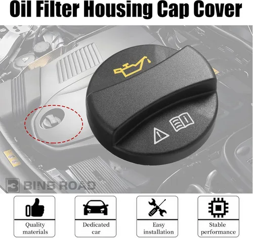 Miniatura 5 de Tapa de llenado de aceite de motor compatible con Mercedes Benz C CLK CLS E GL GLE GLS G ML R SLK SL S (reemplaza 0000100301)