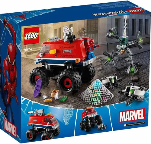 Miniatura 3 de LEGO Marvel Spider-Man: Spider-Man's Monster Truck vs. Mysterio 76174; genial regalo de cumpleaños coleccionable para niños, nuevo 2021 (439 piezas)