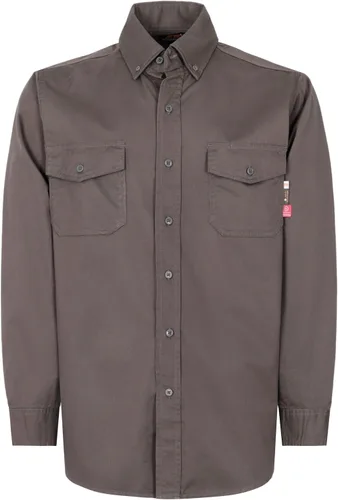 Miniatura 13 de KONRECO Camisas FR para hombre, 6.5 onzas, ligeras, uniformes de trabajo, resistentes al fuego, para soldar, repelente al agua y a las manchas
