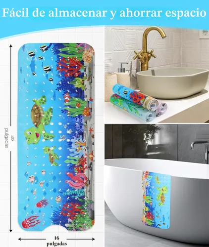 Miniatura 4 de Secopad Alfombra de Baño para Bañera Antideslizante, Lavable a Máquina, Alfombra Antideslizante de Ducha para Bañera de Bebé con Dibujos Animados