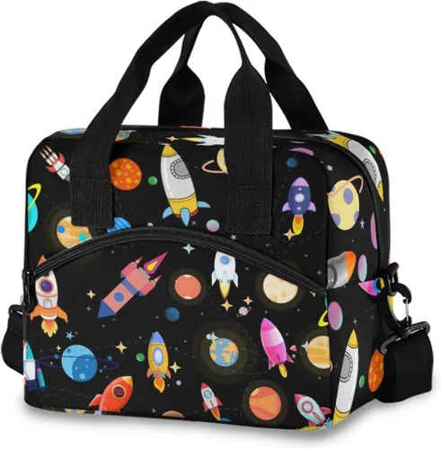 Miniatura 17 de Bolsas de almuerzo coloridas de conciencia sobre el autismo para mujeres y hombres, lonchera aislada reutilizable, correas de hombro ajustables