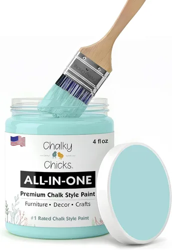 Miniatura 159 de Chalky Chicks - Pintura mate a la tiza, no requiere lijado, 4 onzas líquidas, color gris oscuro (Gun Metal Gray), para muebles, pintura sin Gris