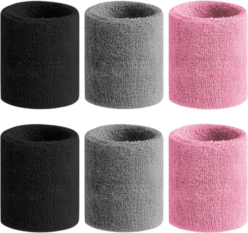 Miniatura 10 de BEACE Bandas para el sudor - Muñequeras deportivas para hombres y mujeres - Absorción de humedad, tela de rizo de algodón atlética para tenis