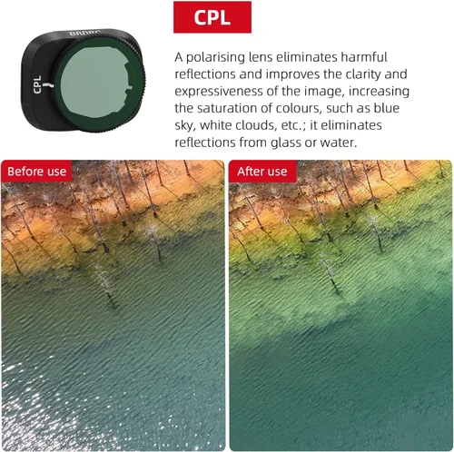 Miniatura 4 de BRDRC Mini 3 Pro - Juego de filtros CPL, ND8/PL, ND16/PL, ND32/PL, ND64/PL, ND128/PL Filtro de densidad neutra compatible con DJI Mini 3 Pro/Mini 3