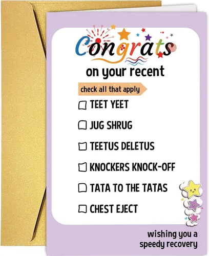 Miniatura 11 de Divertida tarjeta de condolencia para hombres y mujeres, tarjeta de aliento humorístico para él y ella, tarjeta de recuperación pronto, tarjeta