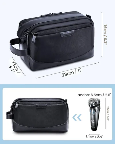 Miniatura 6 de BAGSMART Neceser para hombre, organizador grande de artículos de tocador de viaje, kit Dopp resistente al agua, bolsa de afeitar para accesorios