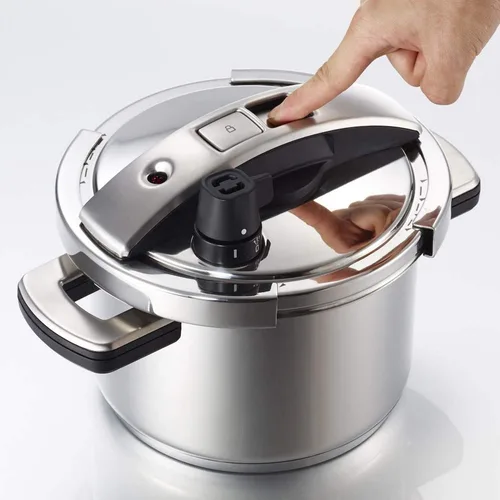 Miniatura 7 de Meyer Olla a presión YR-PC4.0, olla de alta presión, acero inoxidable, compatible con inducción, apertura y cierre con un solo toque, colección