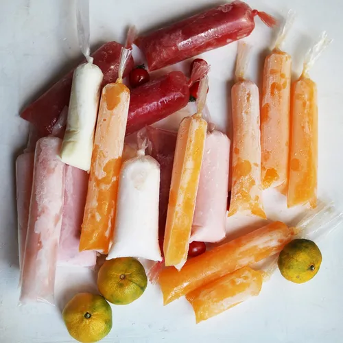 Miniatura 5 de Bolsas para Helado Bolis de 3 x 10 pulgadas, envoltorios de caramelos de hielo, moldes de hielo para paletas de helado, bolsas de plástico