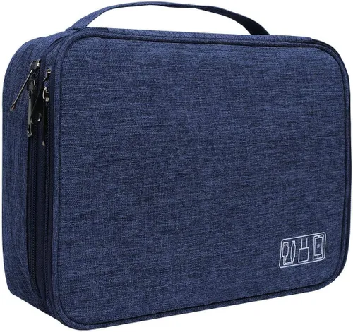 Miniatura 10 de Organizador de electrónica, Jelly Comb accesorios electrónicos organizador de cables bolsa impermeable de almacenamiento de cables de viaje