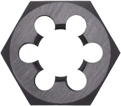 Miniatura 3 de Century Drill & Tool, 98221, 1-14 NF, Troquel hexagonal, Roscas externas de corte de precisión, Acero de aleación de alto carbono