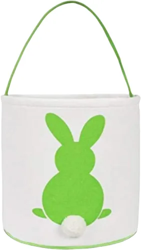 Miniatura 4 de Cesta de Pascua personalizada para niños, bordada rosa niñas y niños pequeños bolsas de regalo azul bebé verde
