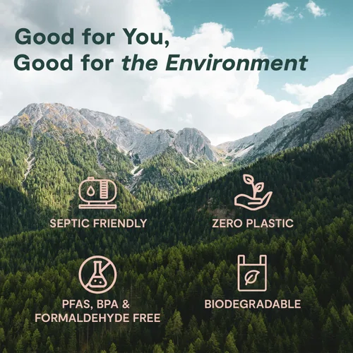 Miniatura 3 de ECOHiny Papel Higiénico Premium y Suave de Bambú Libre de PFAS 48 Mega Rollos, 3 capas y 350 Hojas No Tóxico, Certificado FSC, Seguro