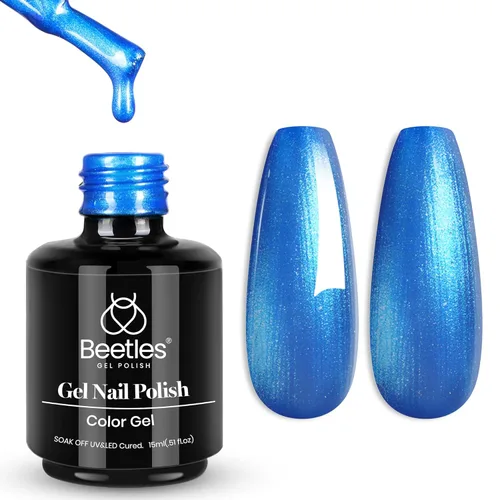 Miniatura 88 de Beetles - Esmalte de uñas de gel verde luminoso que brilla en la oscuridad, esmalte de uñas de gel que se absorbe con lámpara LED UV, arte de uñas