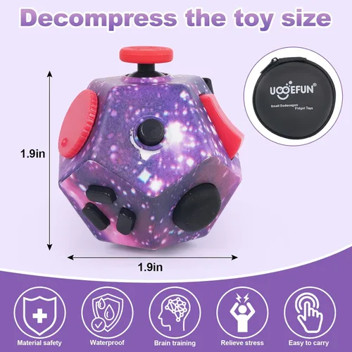 Miniatura 2 de UOOEFUN Juguetes sensoriales cúbicos para personas inquietas, juguetes para ansiedad, TDAH, autismo, alivio del estrés para niños y adultos, mejora