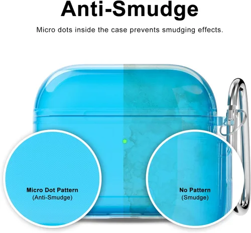 Miniatura 2 de Svanove Funda para Airpods 3 de plástico duro transparente, simple y transparente, linda funda para Airpods de 3ª generación con llavero, accesorios