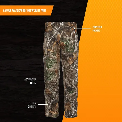 Miniatura 2 de ScentLok Pantalones de camuflaje impermeables de peso medio Vapour - Ropa de caza para hombre