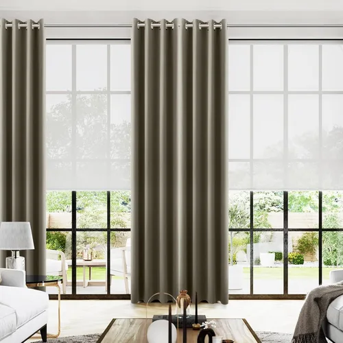 Miniatura 96 de Cortinas opacas de 72 pulgadas extra anchas para dormitorio, puerta corrediza de vidrio y patio, 2 paneles con ojales para oscurecer ventana grande