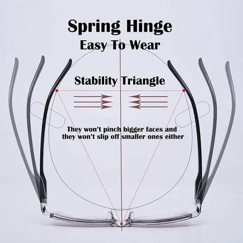 Miniatura 4 de LUFF 4pairs Reading Glasses Men Blue Light Computer Readers UV400 Eyeglasses Spring Hinges