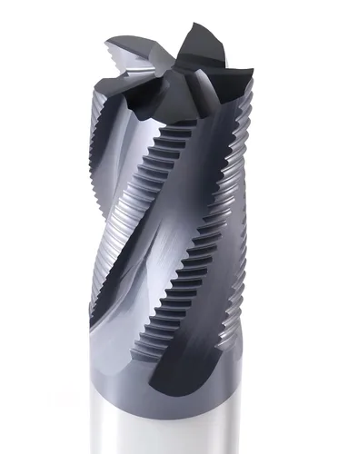 Miniatura 3 de Accusize Industrial Tools Diente fino M42 8% cobalto Tialn desbaste molino de extremo, 1 '' de diámetro, 1 '' diámetro del vástago, 2 '' longitud