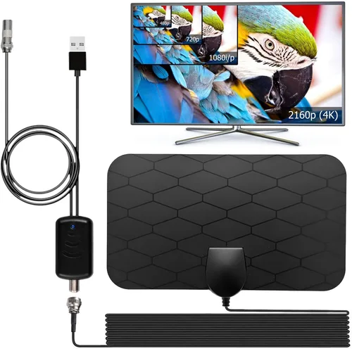 Miniatura 7 de Antena de TV Interior Antena Digital, Antena de TV Portátil para Canales Locales, Recepción de 360°, Compatible con Televisión Inteligente 4K 1080p