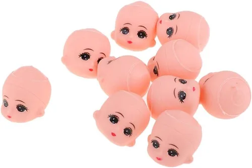 Miniatura 7 de Esquirla 10 piezas de ojos grandes bebé esculpir sin el pelo llavero bebé juguete DIY cuerpo personalizado partes