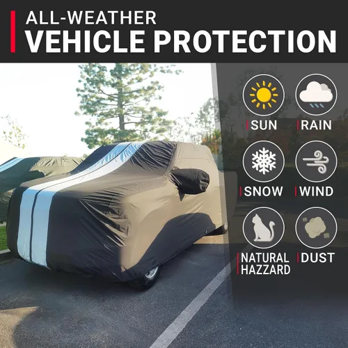 Miniatura 2 de iCarCover Funda personalizada para camión Ford Ranger Super Cab, cama regular 1983-1992, impermeable, para todo tipo de clima, lluvia, nieve, UV