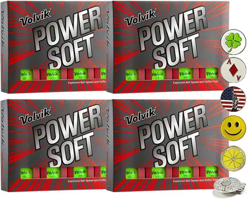 Volvik Power Soft Explosive Ball Speed Golf Balls Set de regalo de 4 docenas