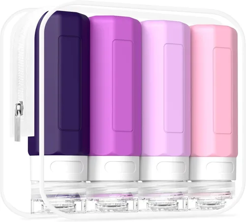 Miniatura 11 de Redfly Botellas de viaje para artículos de aseo personal, contenedores de tamaño de viaje aprobados por la TSA de 3 oz, sin BPA, contenedores a