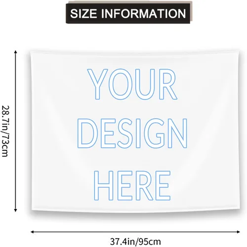 Miniatura 3 de Giabmiag Tapiz personalizado para subir imágenes personalizadas, telón de fondo para colgar en la pared, decoración de dormitorio, estética, 37 x 29