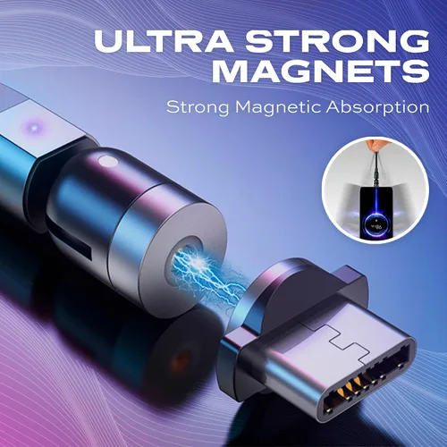 Miniatura 3 de Statik 360 Cable de carga magnético - Cargador tipo C 3 en 1 cable USB C a USB C, puntas Micro USB e iProduct, adaptador USB A, cable de carga