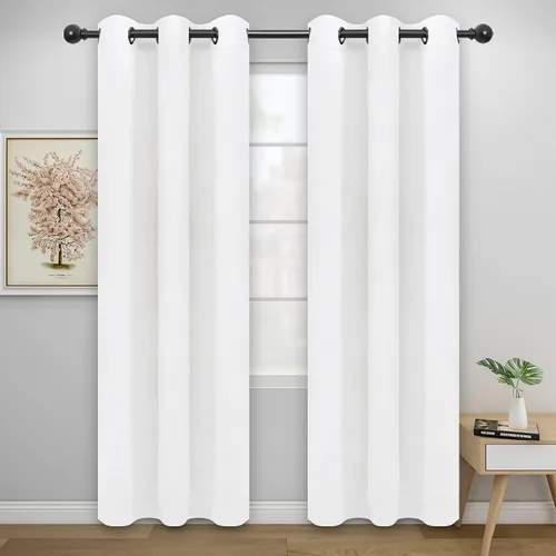 Miniatura 84 de Easy-Going - Cortinas opacas para dormitorio, aislamiento térmico sólido con ojales, cortinas de ventana para reducción de ruido, cortinas