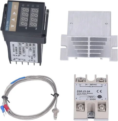 Miniatura 7 de PID Controladores de temperatura Kit de controlador de temperatura industrial preciso REX C100 impermeable para granja 100V-240V (25A)