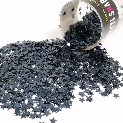 Miniatura 13 de Confetti Star 1/4" Negro - Paquete al por menor #8513 QS0