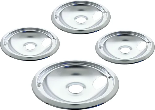 Miniatura 11 de Kitchen Basics 101 Bandejas de goteo de porcelana fabricadas en los Estados Unidos (3) 6 pulgadas WB31M20, (1) 8 pulgadas WB31M19 de repuesto