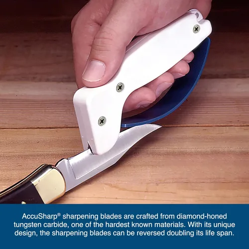 Miniatura 4 de AccuSharp Afilador de cuchillos manual con hoja de carburo, afilador de cuchillos de cocina y de chef, herramienta de afilado profesional de grado