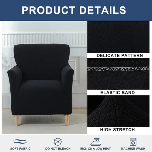 Miniatura 59 de HAOYONG - Funda elástica de terciopelo para silla de banquete, fundas para sillas de 1 pieza, fundas para sillones de sofá, funda suave para sillón