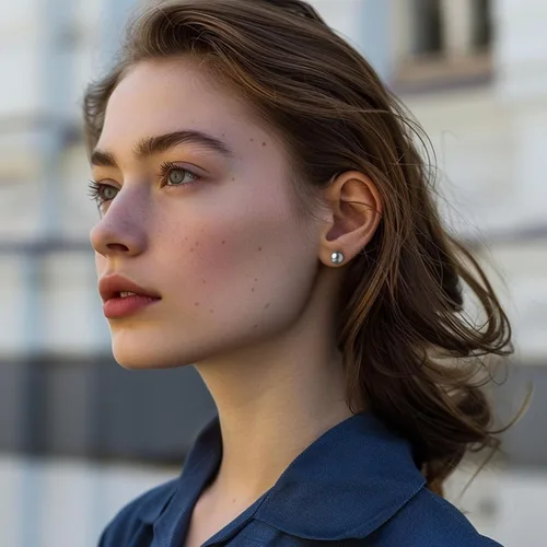 Miniatura 21 de YAMI Black/Grey/White Pearl Earrings, Real Cultured Pearl, 925 Sterling Silver Stud Earrings Plated with 18K Gold, Classic & Elegant Jewelry Gifts