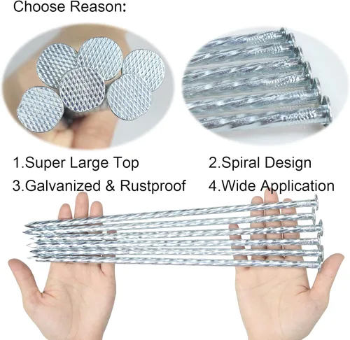 Miniatura 3 de Estacas de jardín galvanizadas de 12 pulgadas, estacas de anclaje de metal para bordes de paisaje, estaca de anclaje de paisaje para césped
